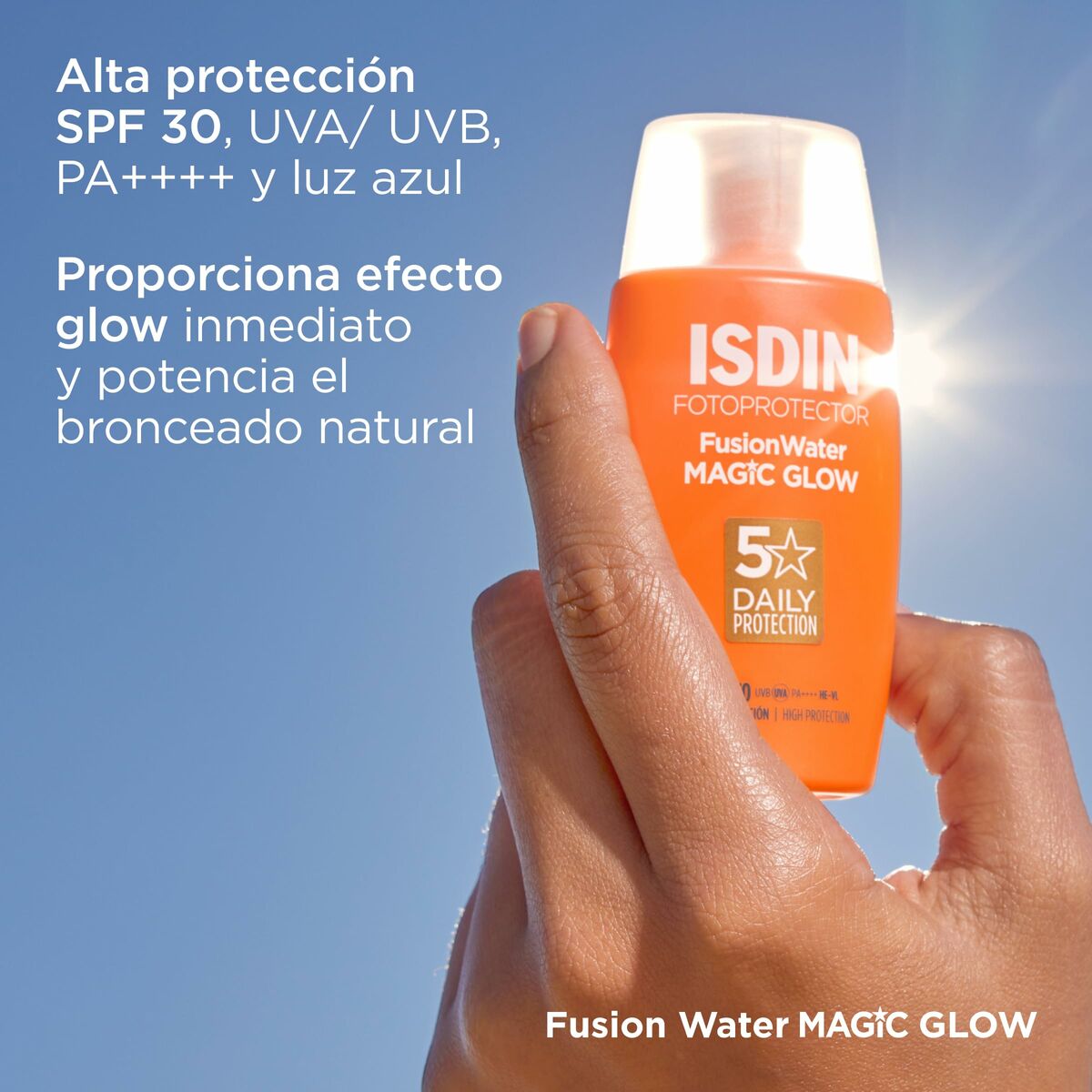 Crème solaire visage Isdin Fusion Water Magic Glow Spf 30 50 ml-1