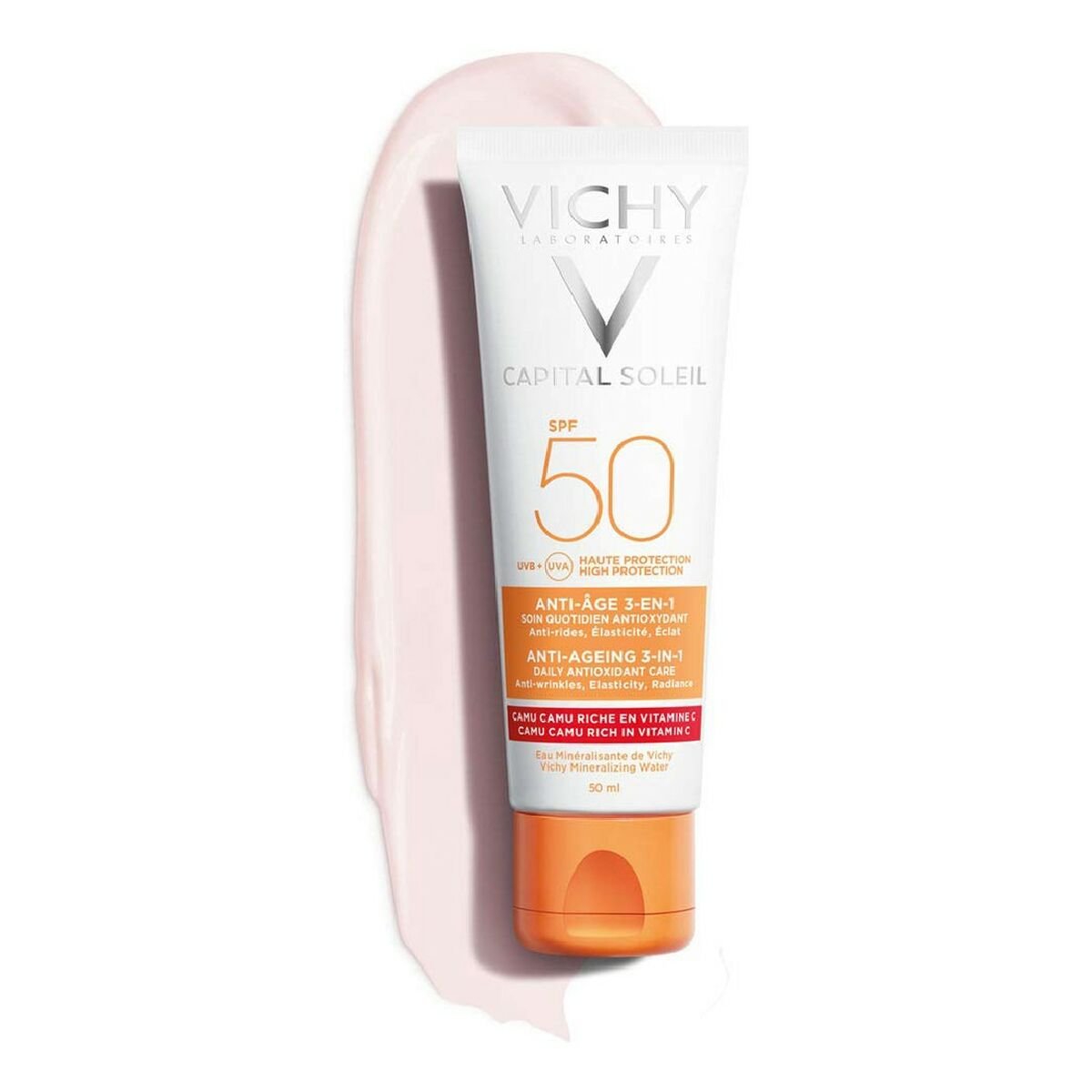 Crema Solare Viso Vichy VCH00115 Spf 50 3 in 1 Antietà-2