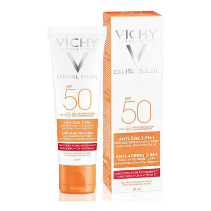 Gesichtssonnencreme Vichy VCH00115 Spf 50 3-in-1 Anti-Aging