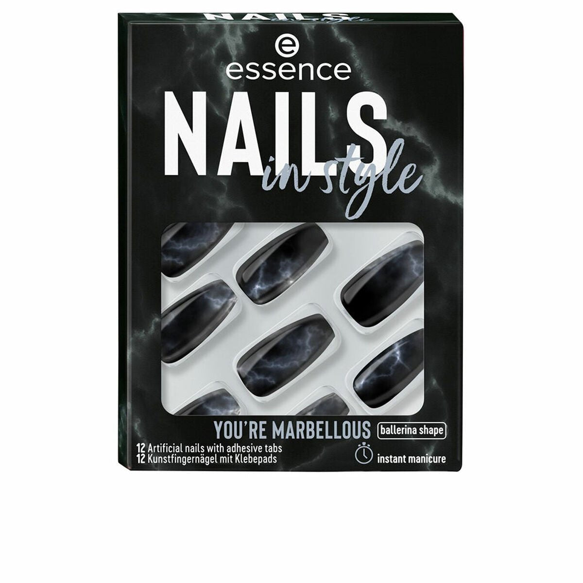 Uñas Postizas Essence Nails In Style Autoadhesivas Reutilizables Nº 17 Eres marbellous (12 Unidades)-0