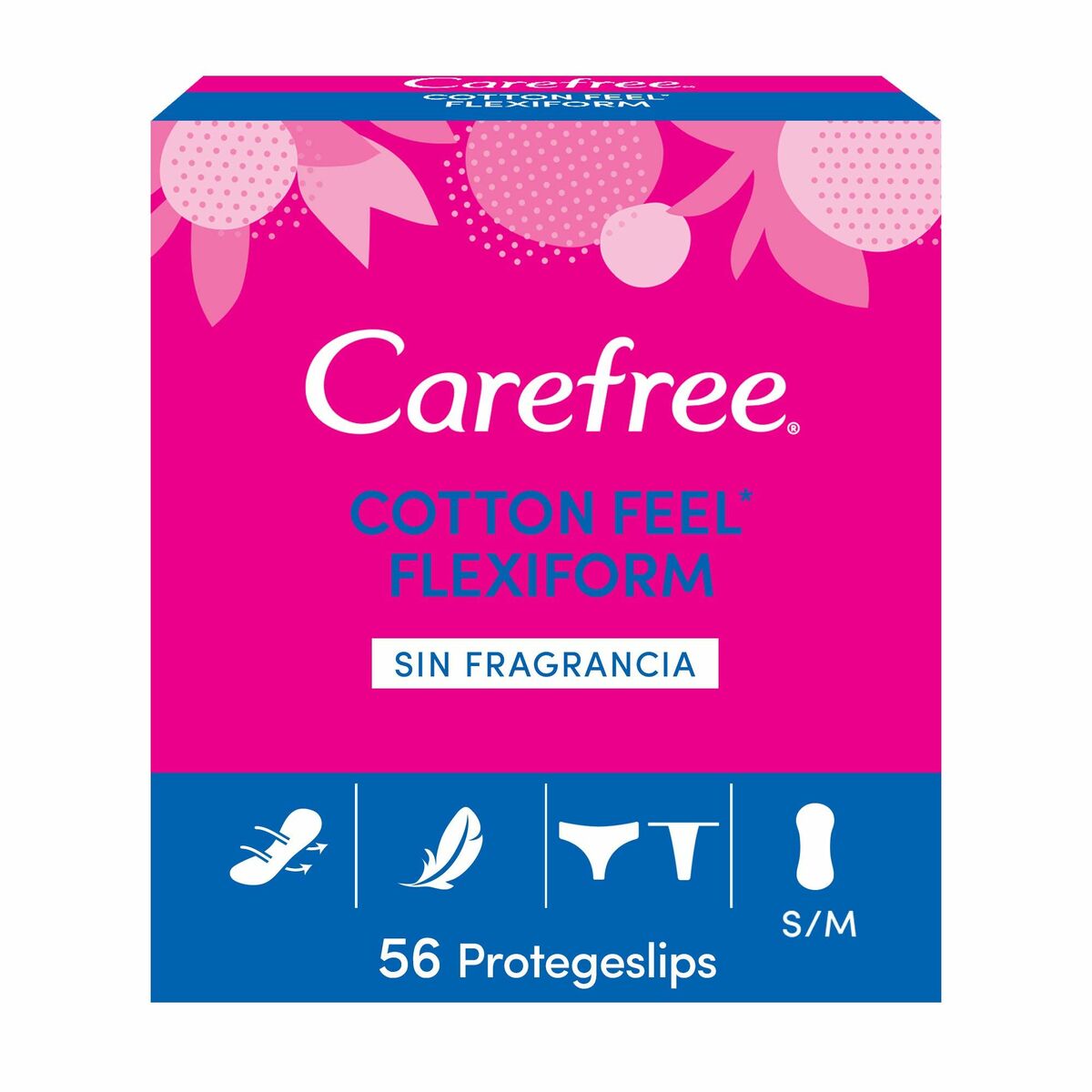 Flexible Panty Liner Carefree Carefree Flexiform Size S/M (56 uds) - Cosmova