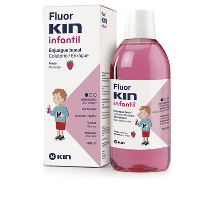 FLUORKIN INFANTIL anti-cavity collutorio #strawberry 500 ml