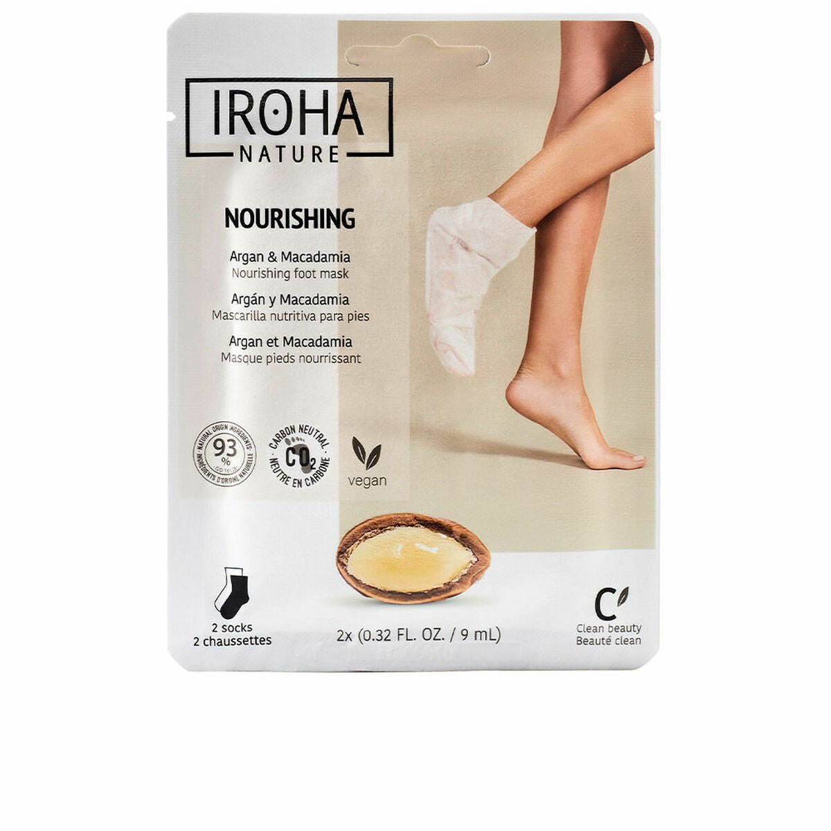 Foot Mask Iroha Argan Socks Macadamia nut - Cosmova