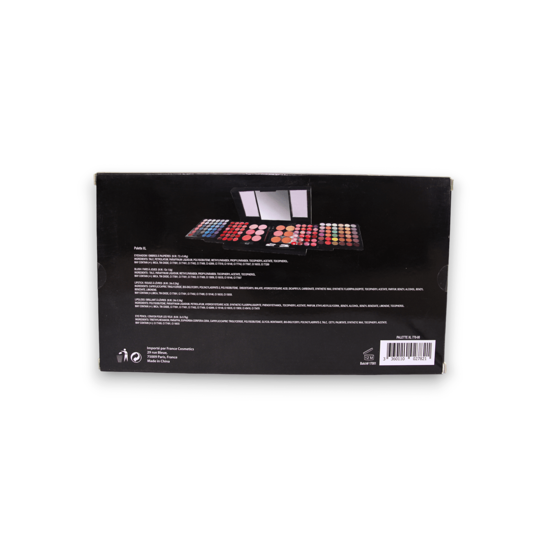 France Cosmetics , France Cosmetics , Palette viso, 72 + 12 + 24 + 24 + 2 pz, 67 g - Cosmova