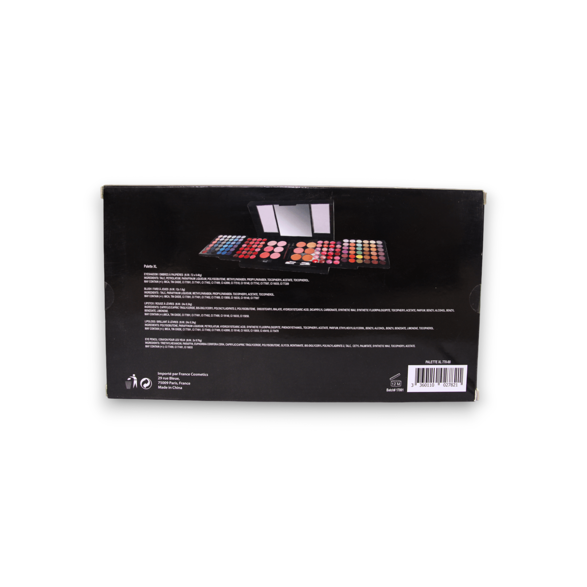 France Cosmetics , France Cosmetics , Palette viso, 72 + 12 + 24 + 24 + 2 pz, 67 g - Cosmova