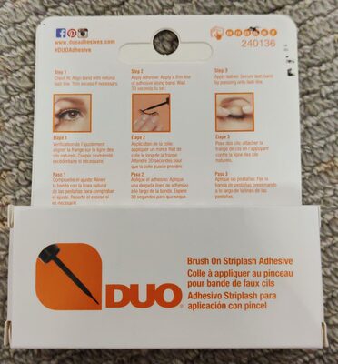 Ardell Duo Brush Striplash Adhesive Dark Adesivo ciglia in Banda Pennello 5 g