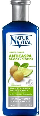 Naturvital shampoo Anticaspa Refrescante capelli Graso 300 ml - immagine 2