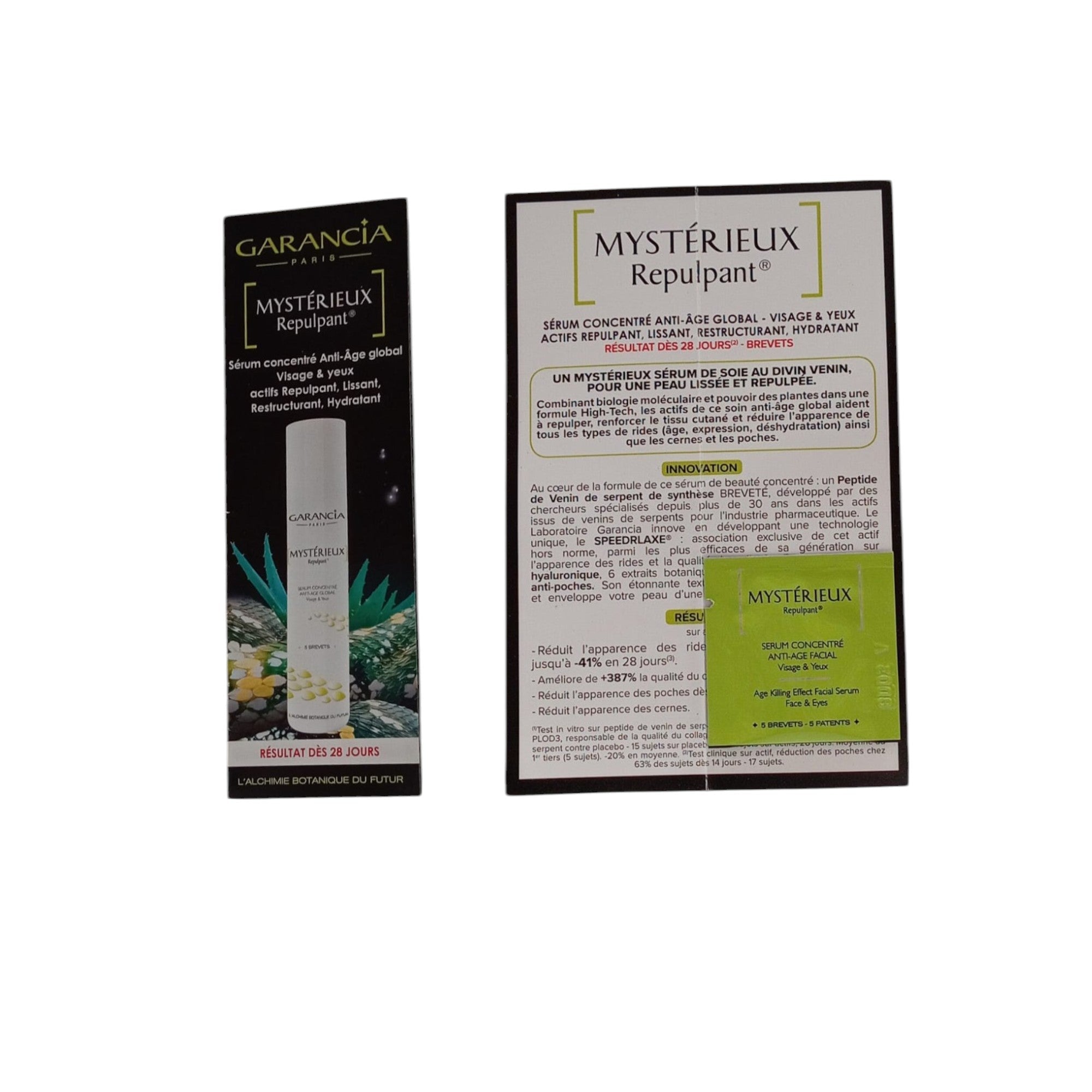 Garancia, Mysterieux Repulpant, Senza silicone, Anti-età, Siero, Per viso e occhi, 1 ml *Campione - Cosmova