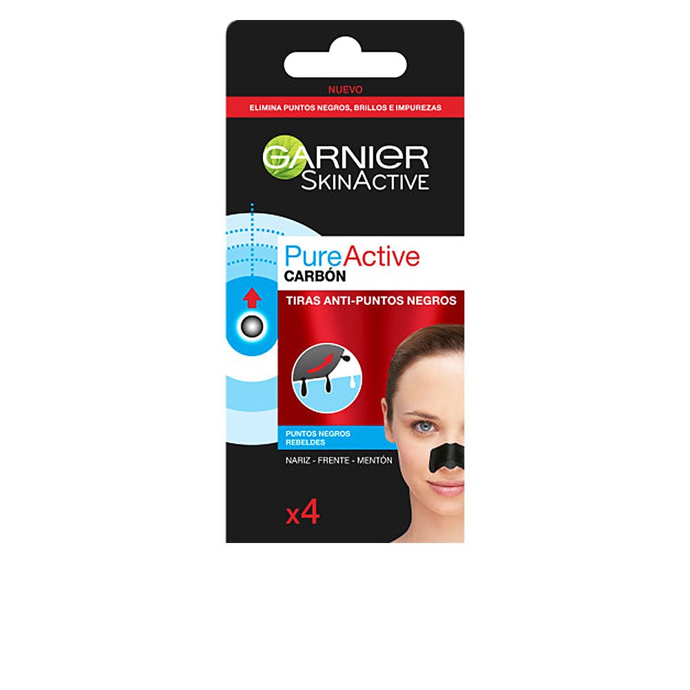 Garnier PURE ACTIVE CARBON tiras anti-puntos negros 4 u - immagine 1