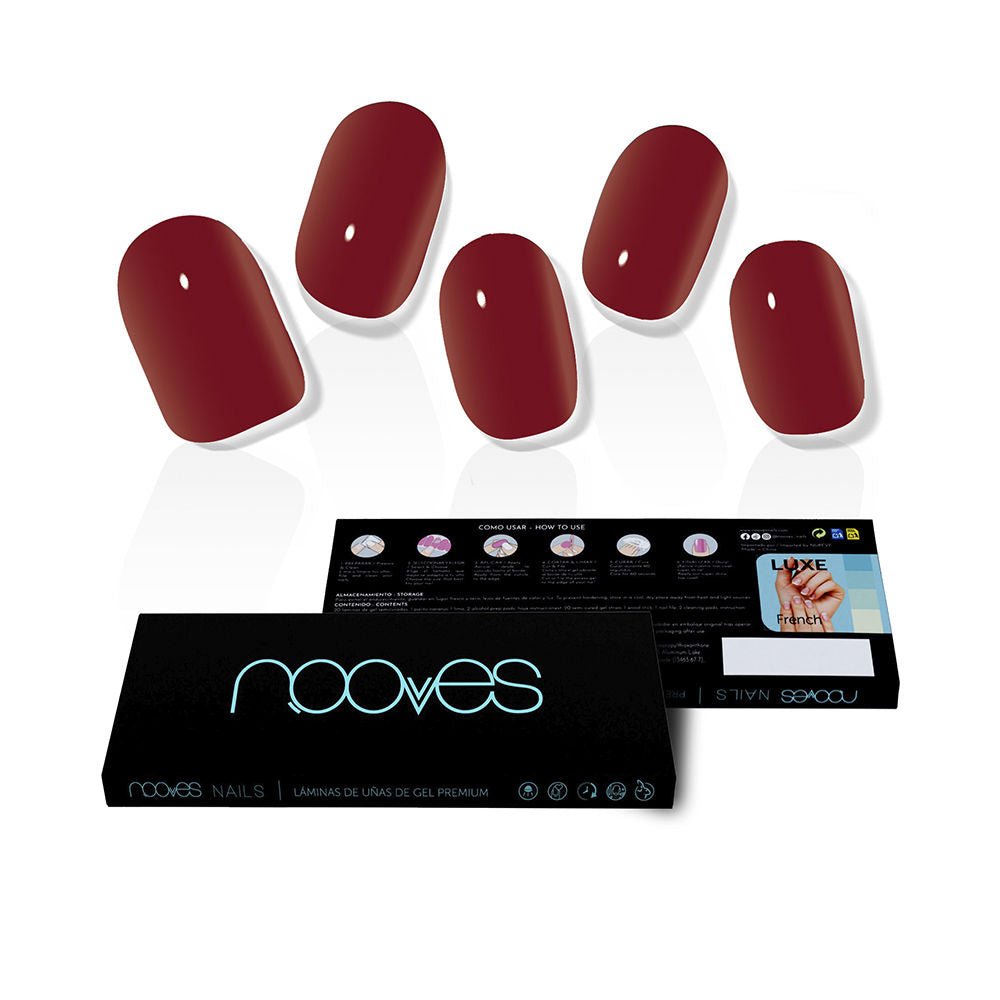 GEL NAIL FILMS midnight rain premium luxe solid red 20 u - Cosmova