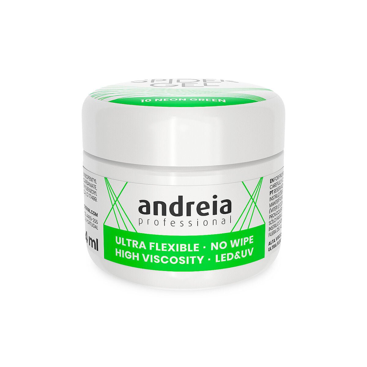 Gel-Nagellack Andreia Gel Spider 4 ml Neon Green-0
