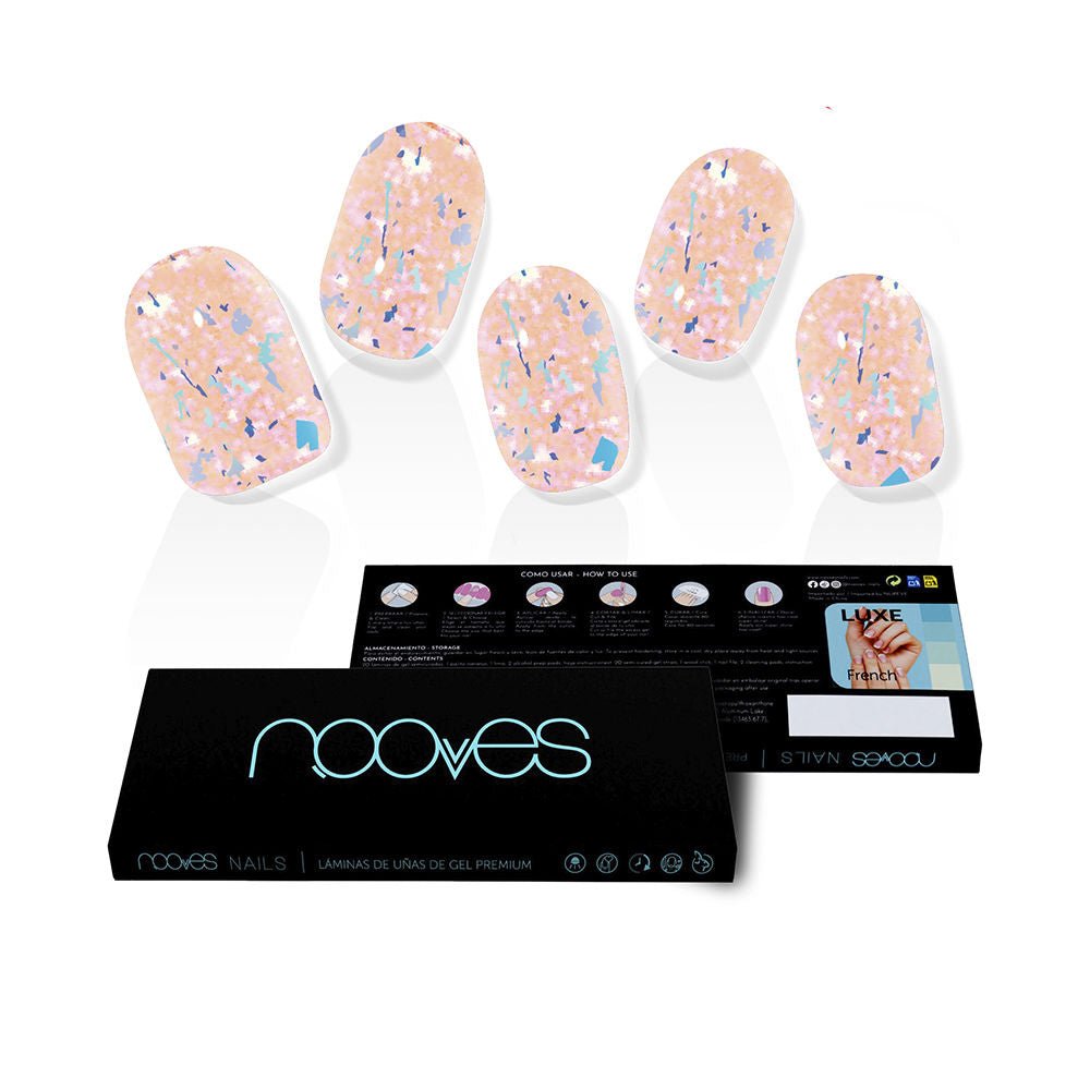 GEL NAILS piersic galette premium luxe #metalic 20 u-0