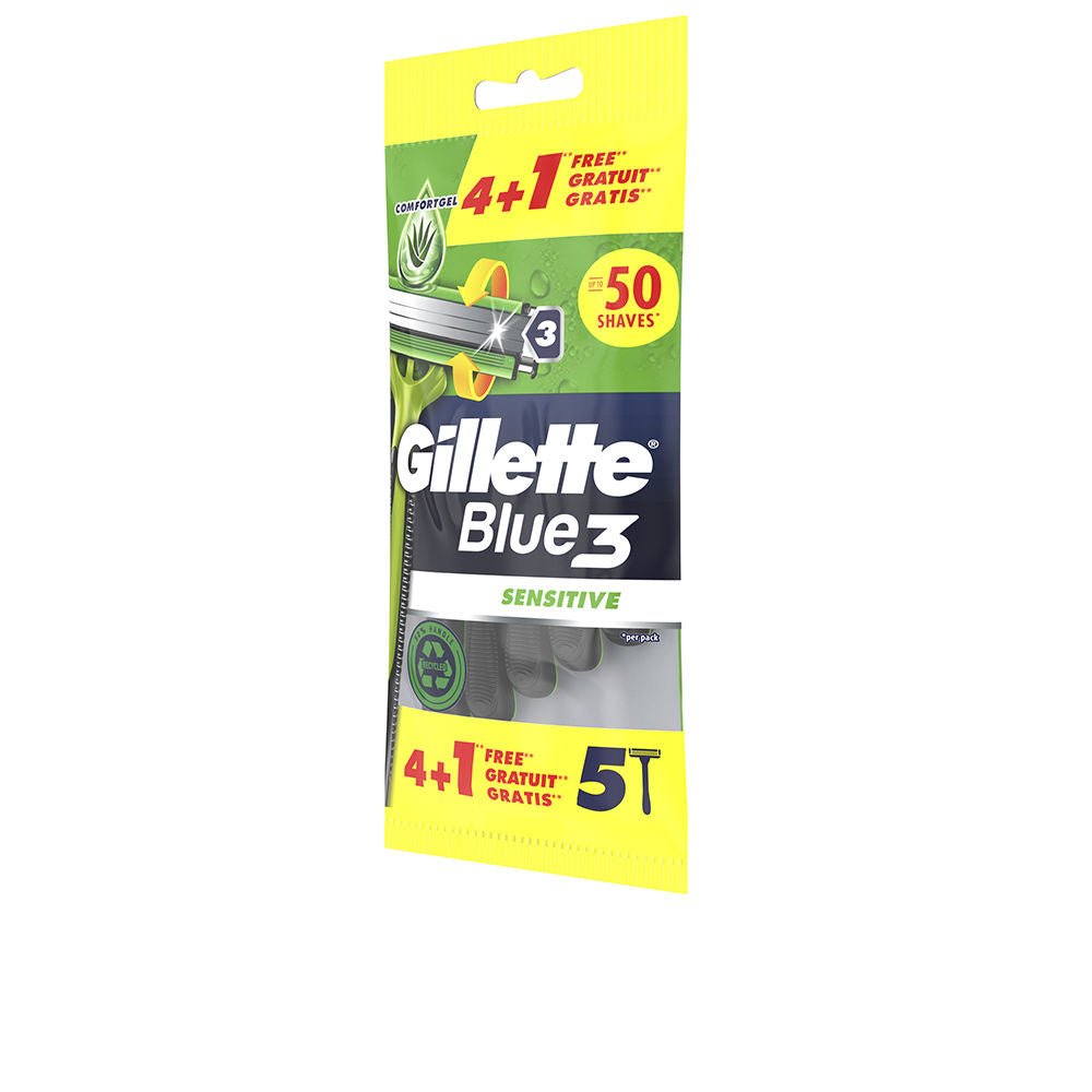GILLETTE BLUE 3 SENSITIVE disposable razor blades 5 units - Cosmova