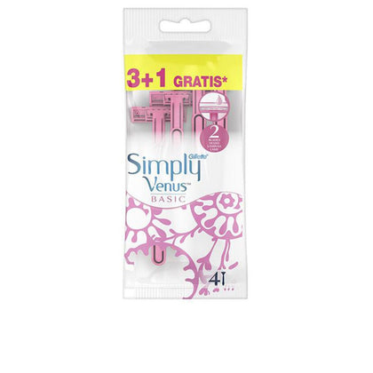 GILLETTE VENUS 2 SIMPLY BASIC disposable razors, 4 units