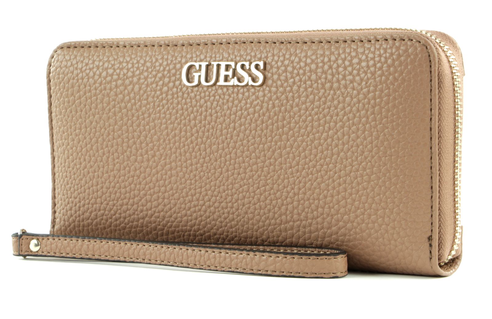 Guess, Alby, Portafoglio in tessuto, SLG Grande zip, Beige, Per le donne - Cosmova