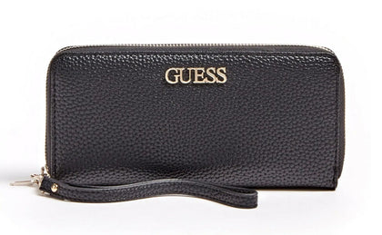 Guess, Alby, Portafoglio in tessuto, SLG Grande zip, Nero, Per le donne