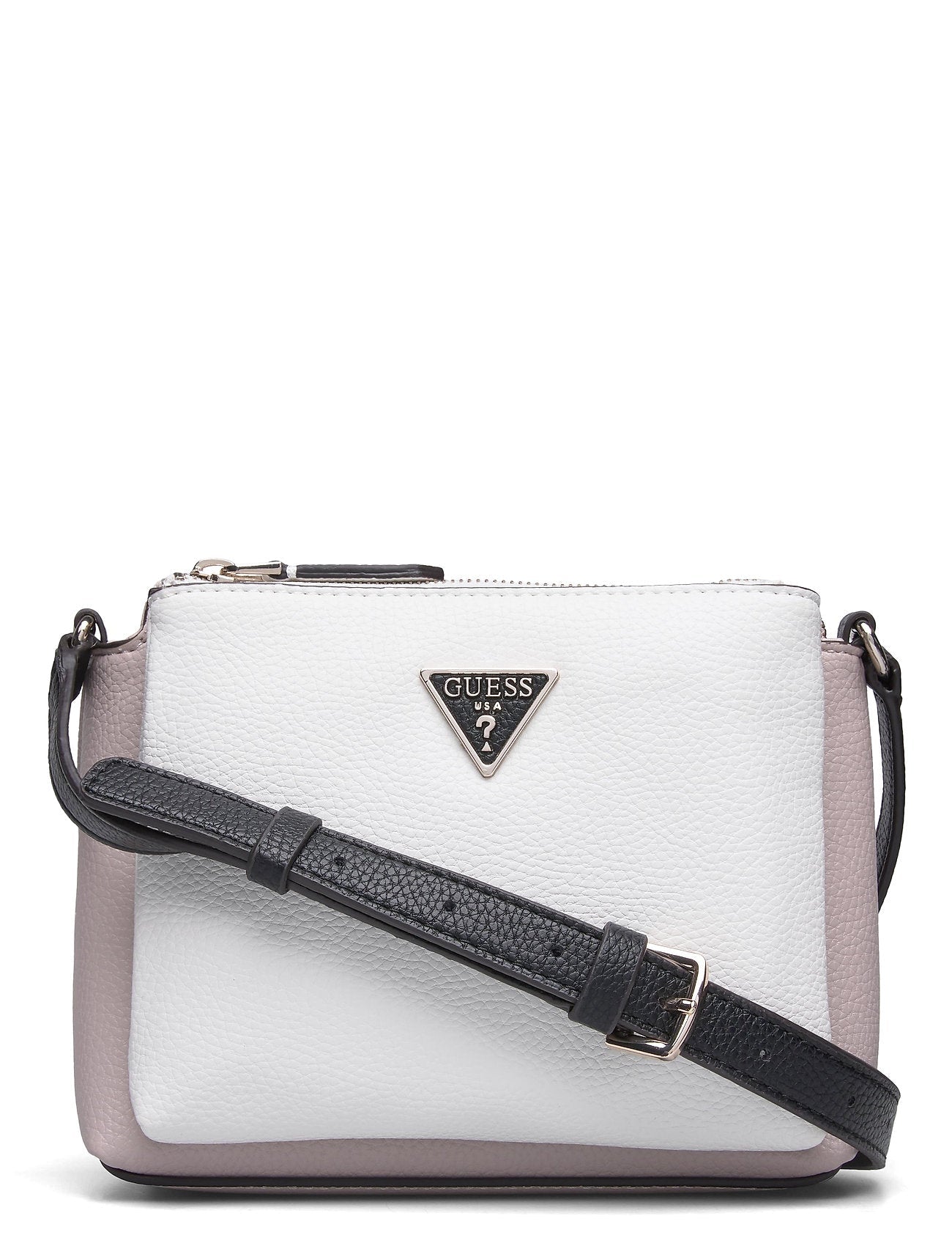 Guess, Becca, Borsa a tracolla in tessuto, Bianco Rosa, Per le donne - Cosmova