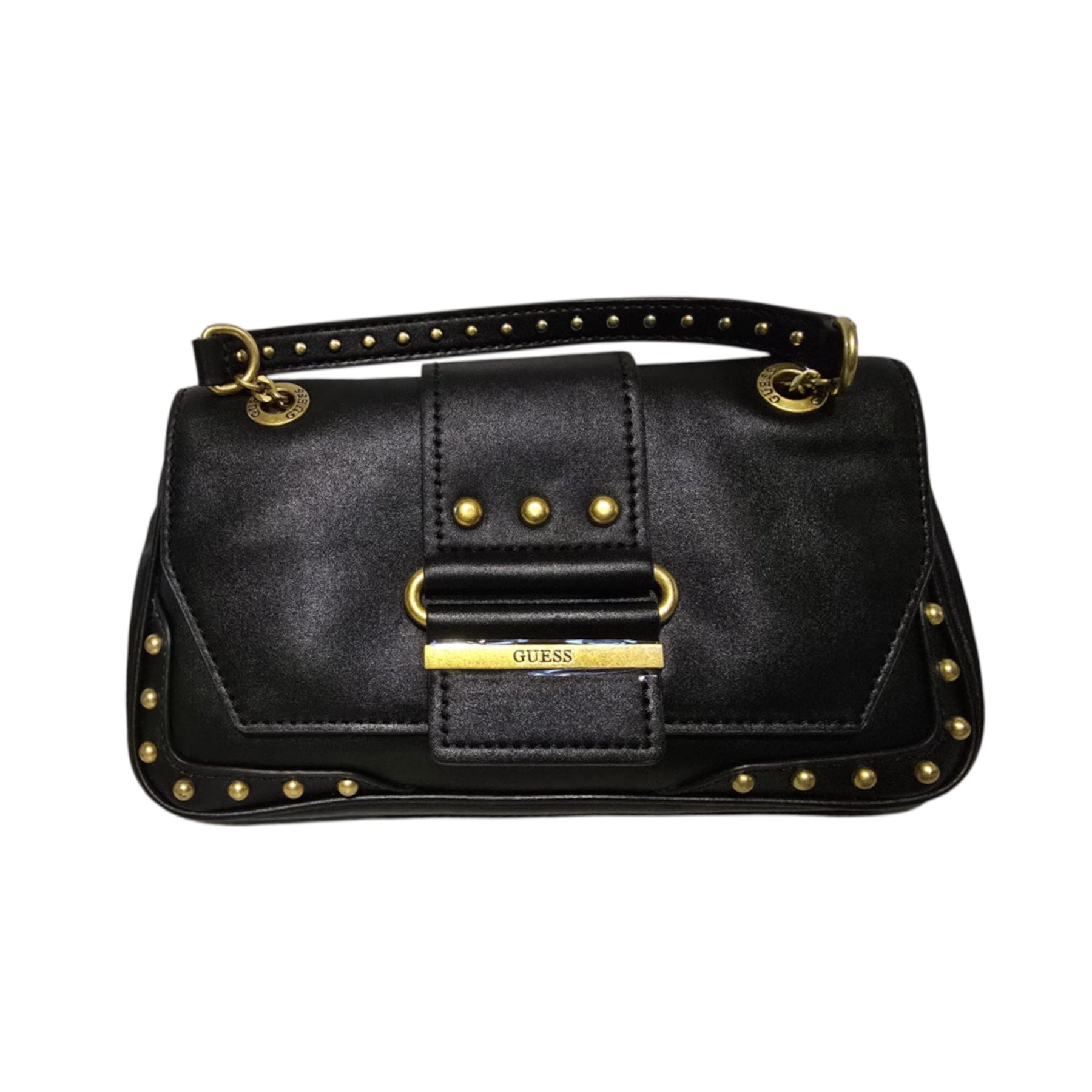 Guess, Belle, Pelle sintetica, Cintura, Clip magnetica, Borsa a tracolla in tessuto, Nero, VG774421, 29 x 15 x 4 cm, Per le donne - Cosmova