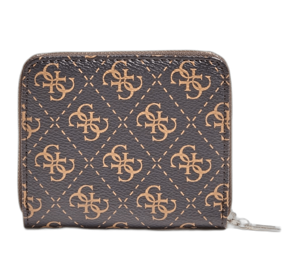 Guess, Camy, Portafoglio in tessuto, SLG Piccola zip, Marrone, Per le donne - Cosmova