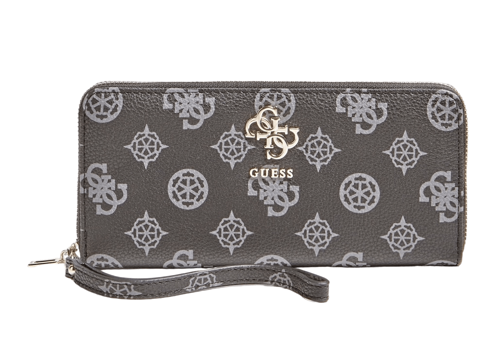Guess, Digital, Portafoglio in tessuto, SLG Grande zip, Nero, Per le donne - Cosmova