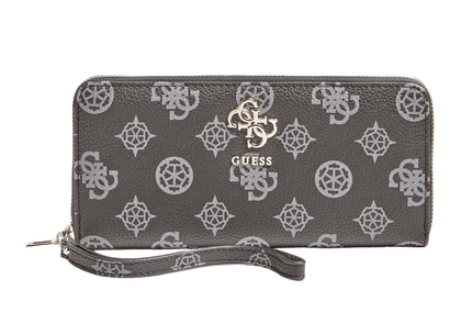 Guess, Digital, Portafoglio in tessuto, SLG Grande zip, Nero, Per le donne