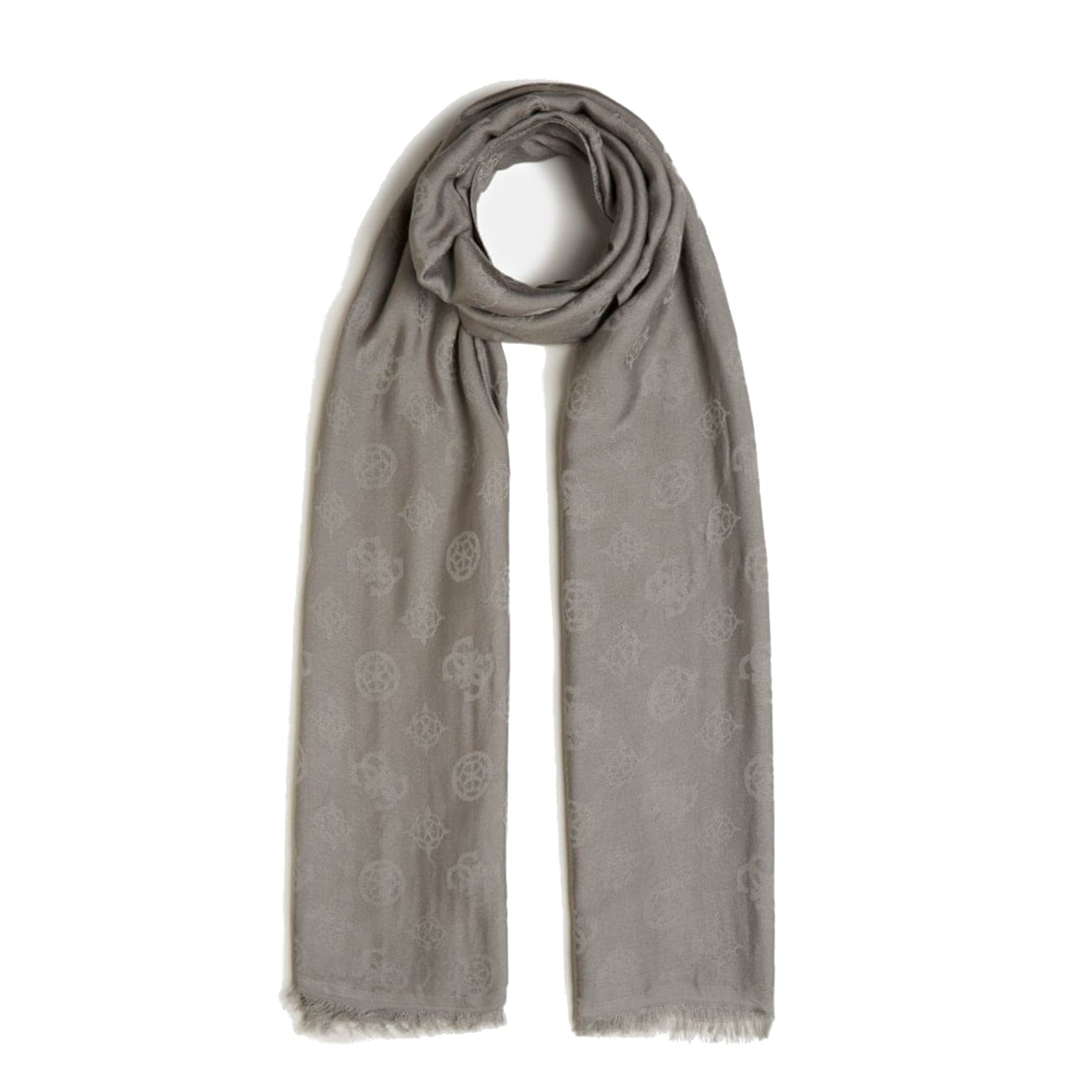 Guess, Ninette Jacquard, Sciarpa in tessuto, Grigio, 8 x 180, Per le donne - Cosmova