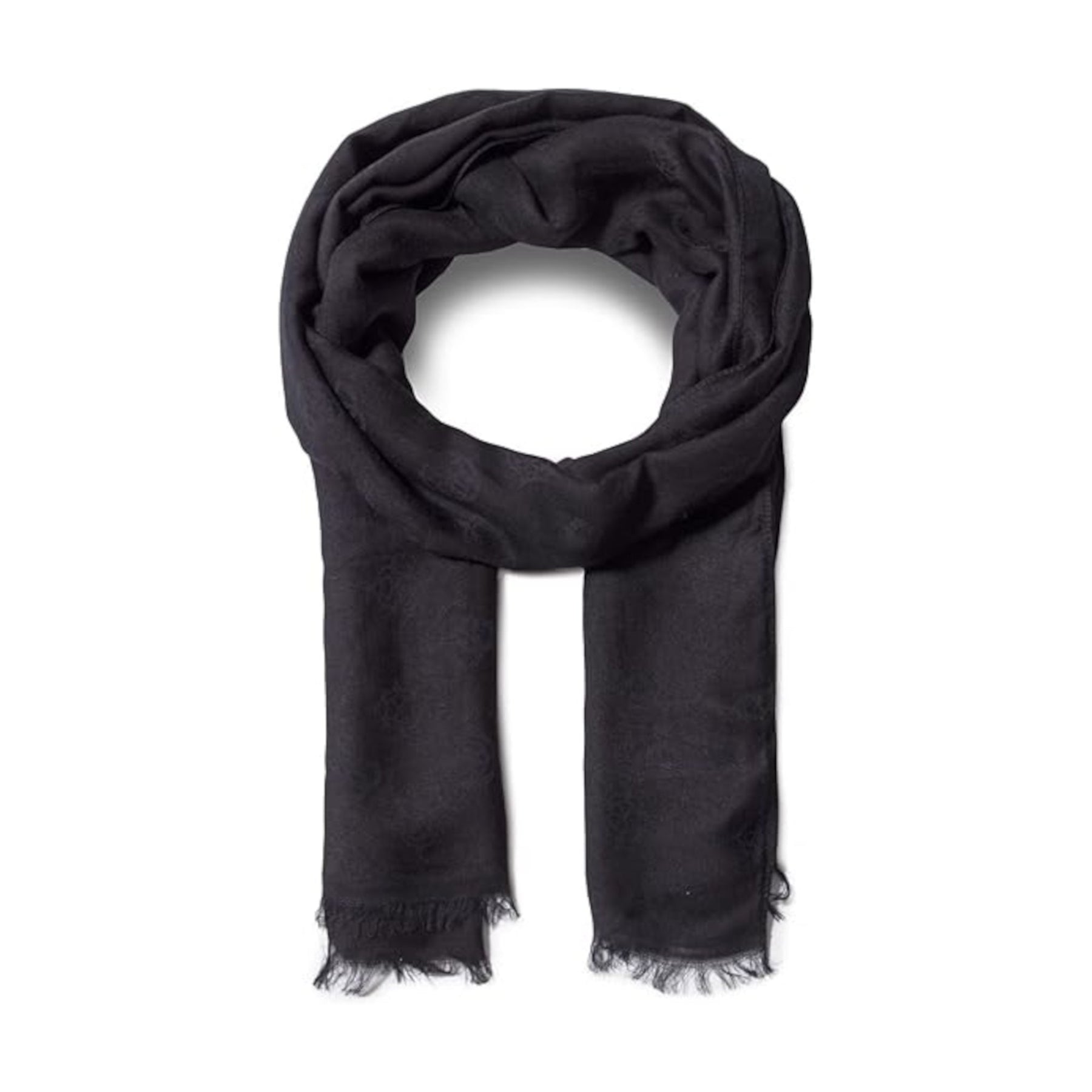 Guess, Ninette Jacquard, Sciarpa in tessuto, Nero, 8 x 180, Per le donne - Cosmova