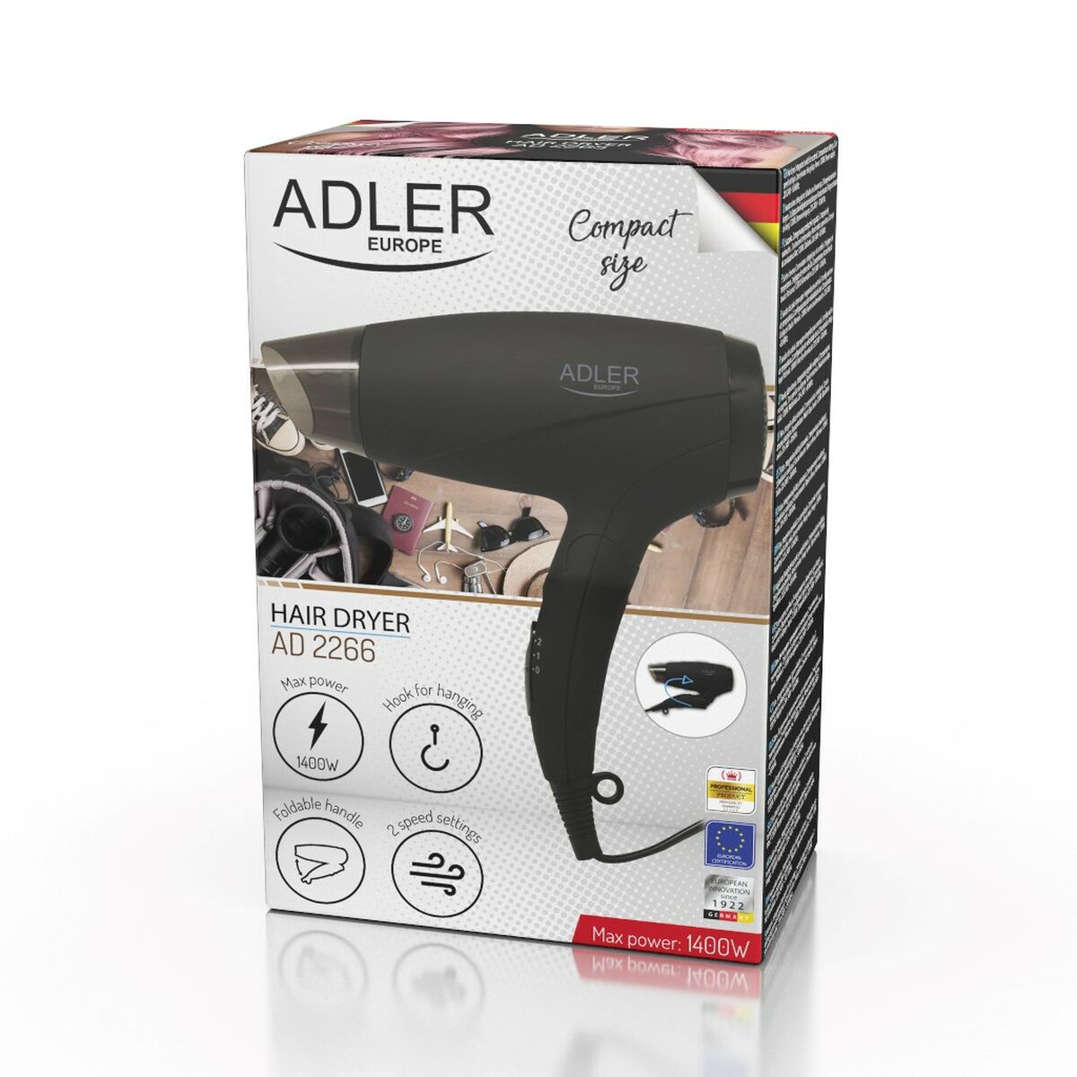 Uscător de păr Adler AD 2266 24 Bucăți-2