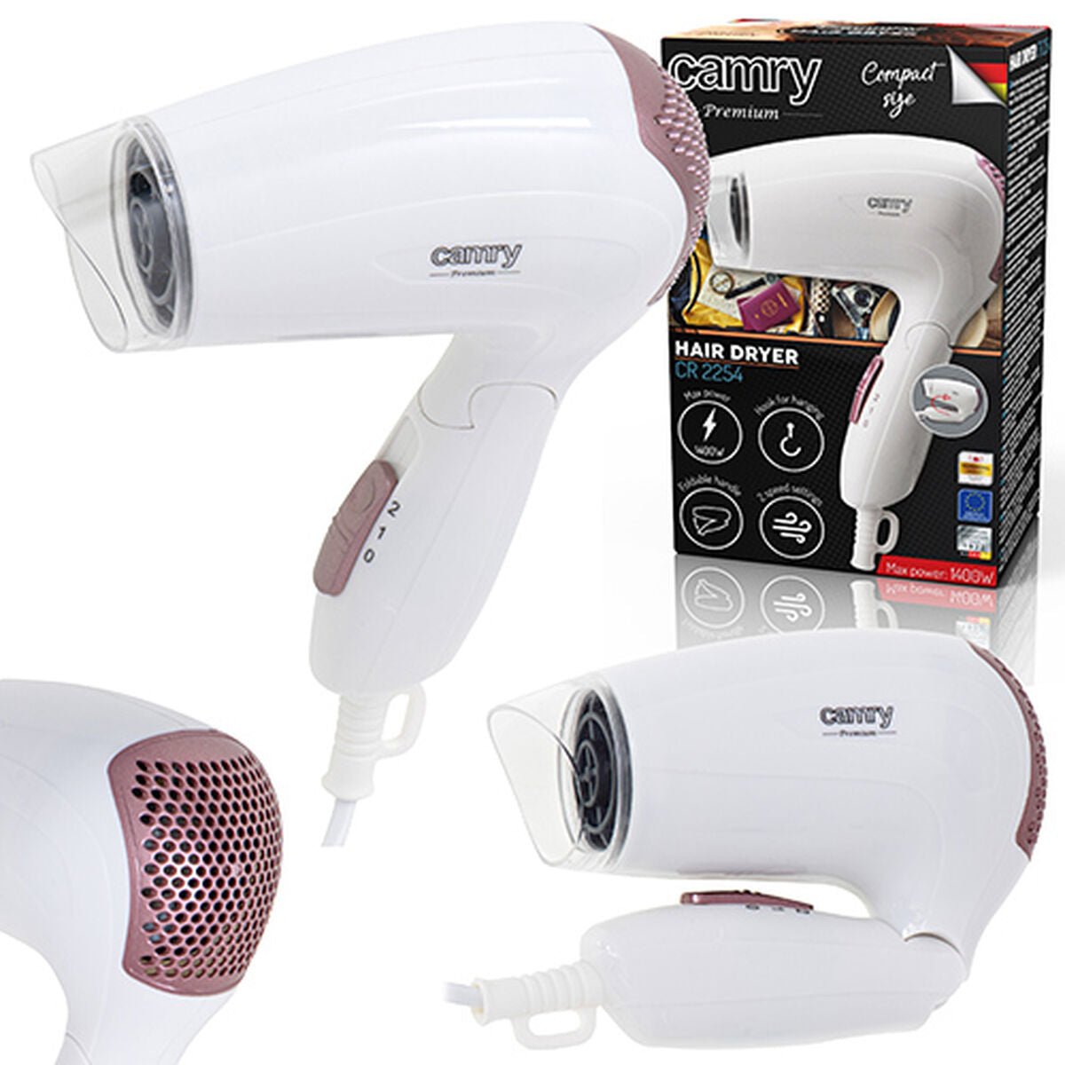 Sèche-cheveux Adler CR 2254 blanc 1200 W-12