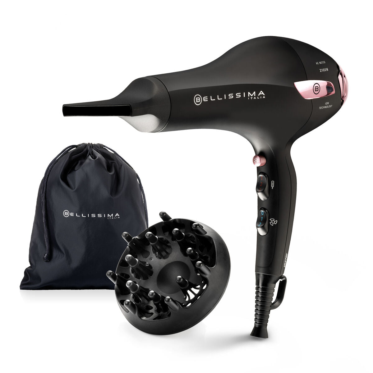 Uscător de păr Bellissima 11858 2100 W Negru / Rose Gold-2