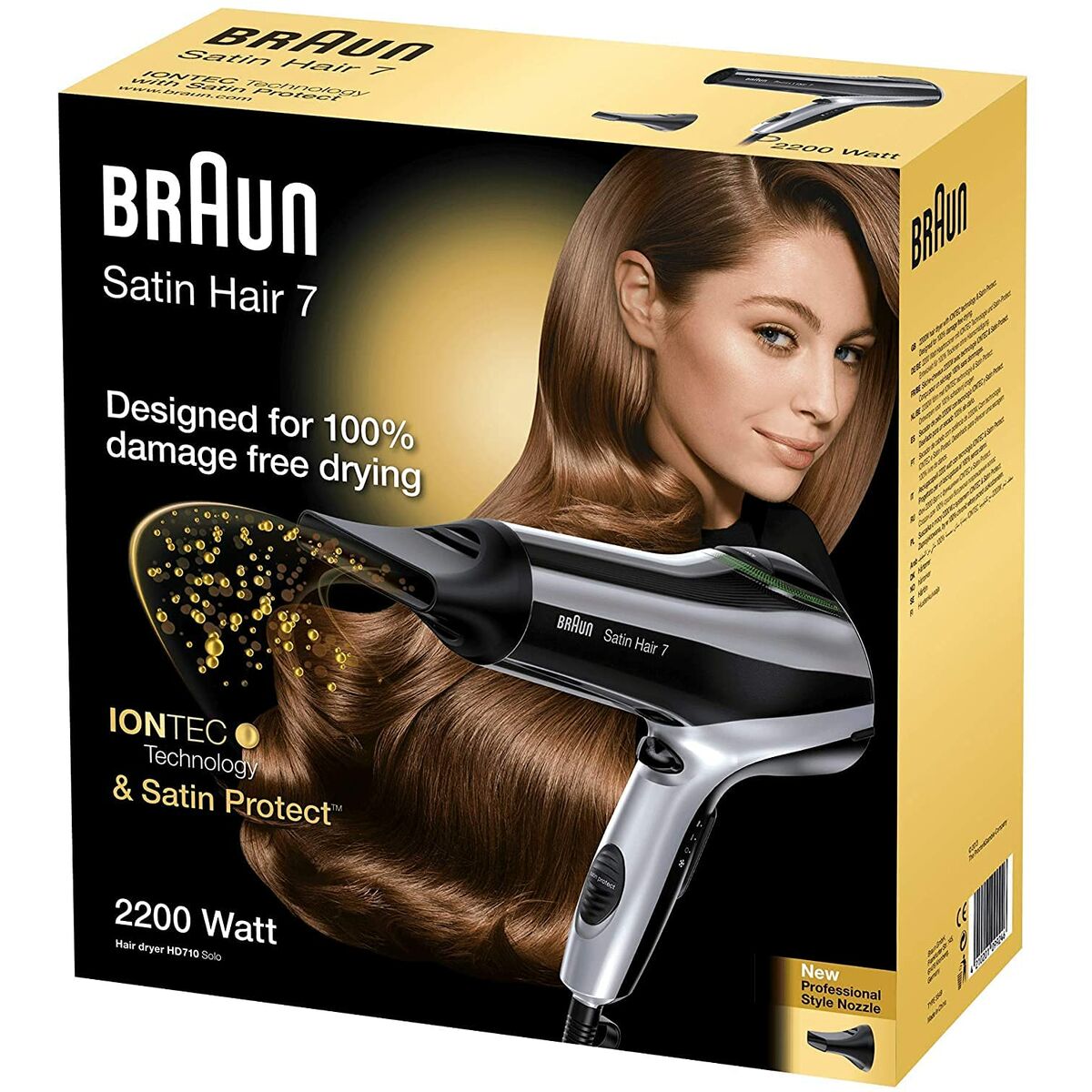 Haartrockner Braun Satin Hair 7 HD710 Schwarz 2200 W Ionic-1