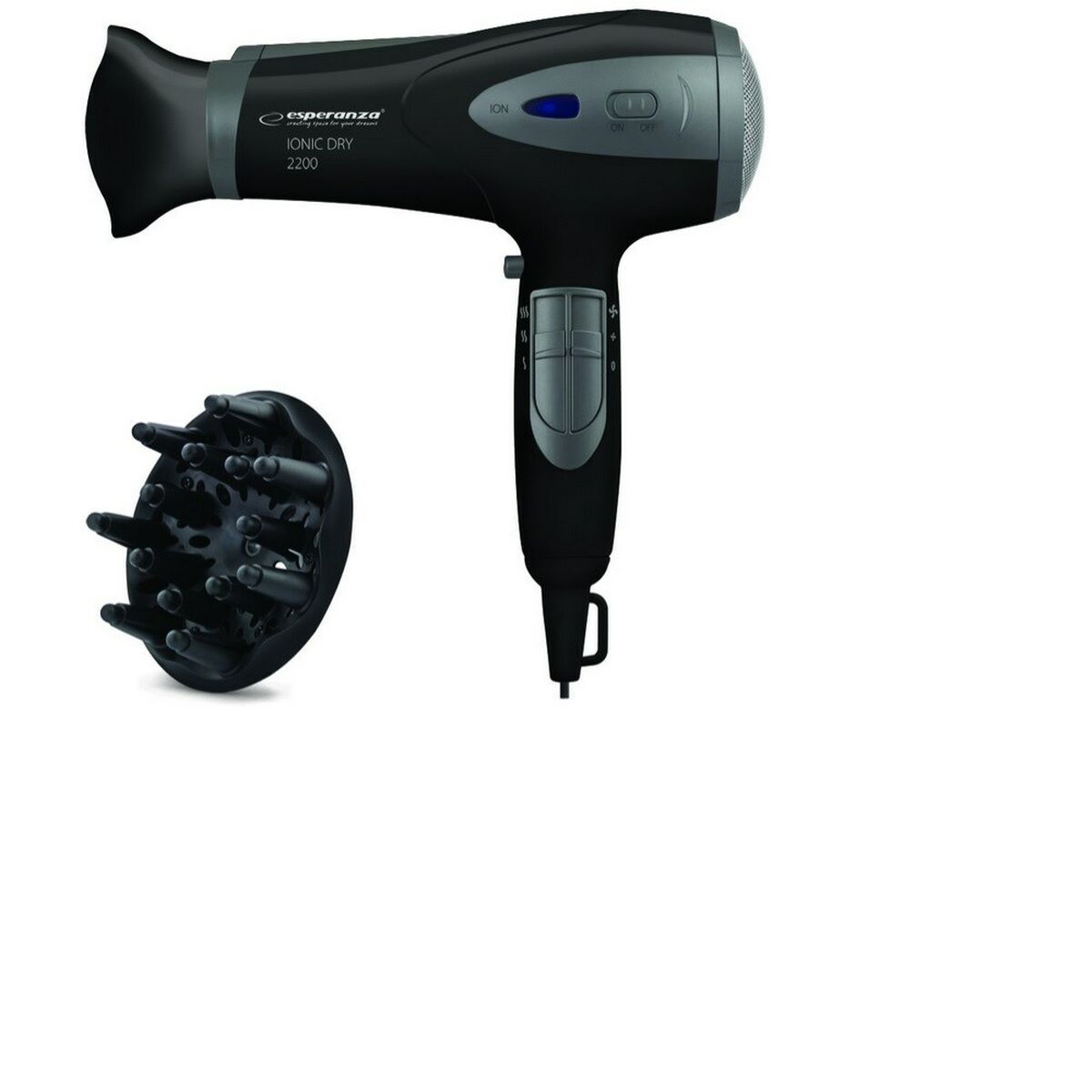 Asciugacapelli Esperanza EBH005K Nero 2200 W-0
