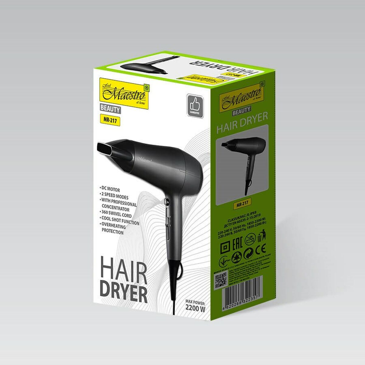 Haartrockner Feel Maestro MR-217 Black Graphite 2200 W-2