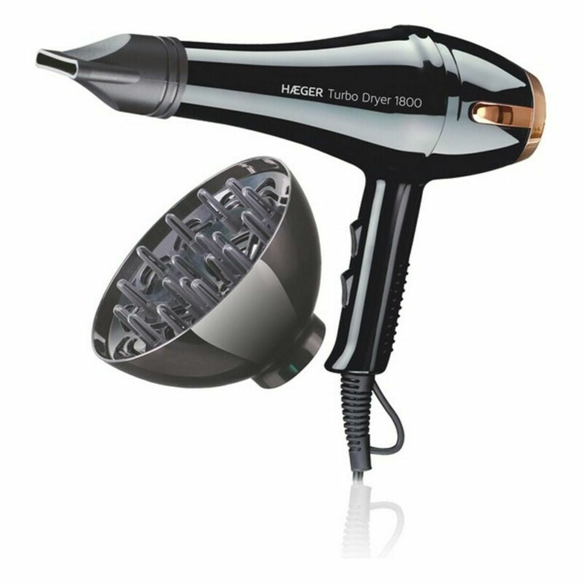 Asciugacapelli Haeger HD-180.013A 1800 W Nero-2