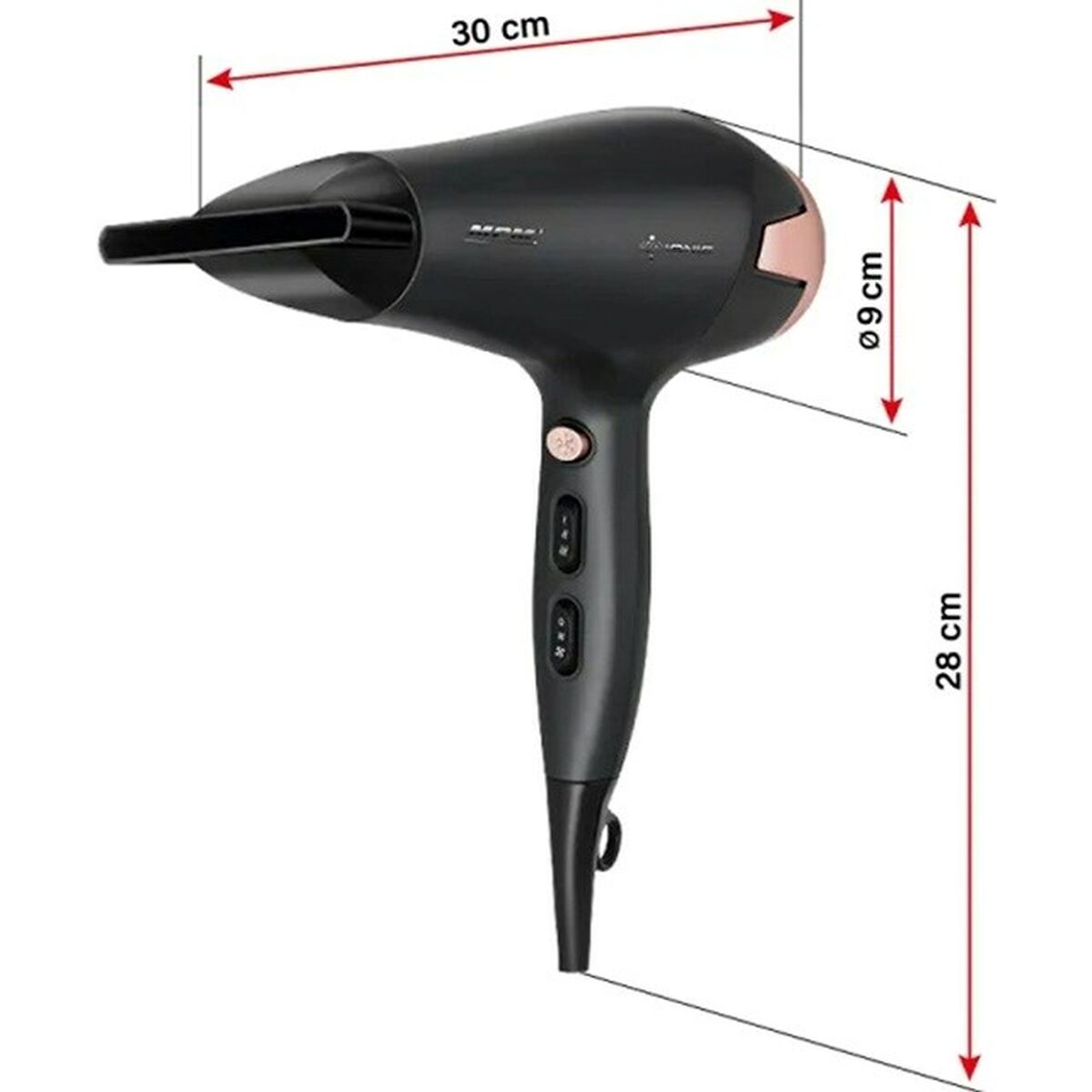 Sèche-cheveux Mpm MSW-24 Noir 2500 W-1