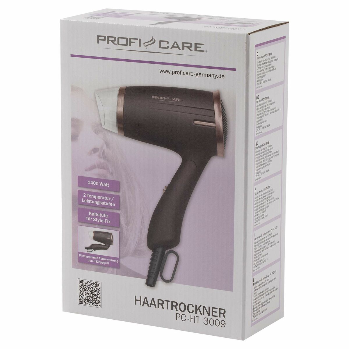 Asciugacapelli ProfiCare PC-HT 3009 Gold Bronze 1400 W-1