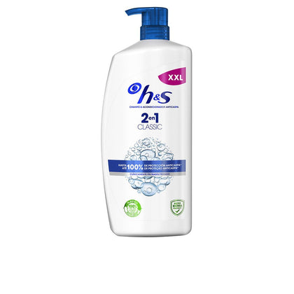 Shampoo e balsamo antiforfora H&S Classic 2 in 1 dispenser da 1000 ml