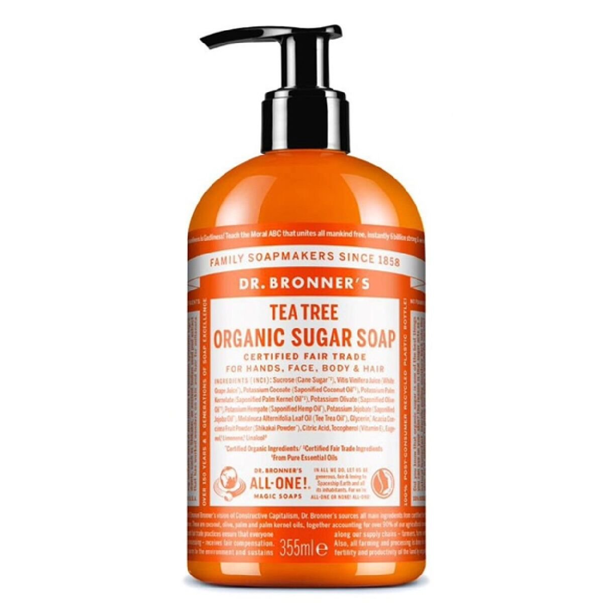 Hand Soap Dr Bronner's Tea Tree 355 ml - Cosmova