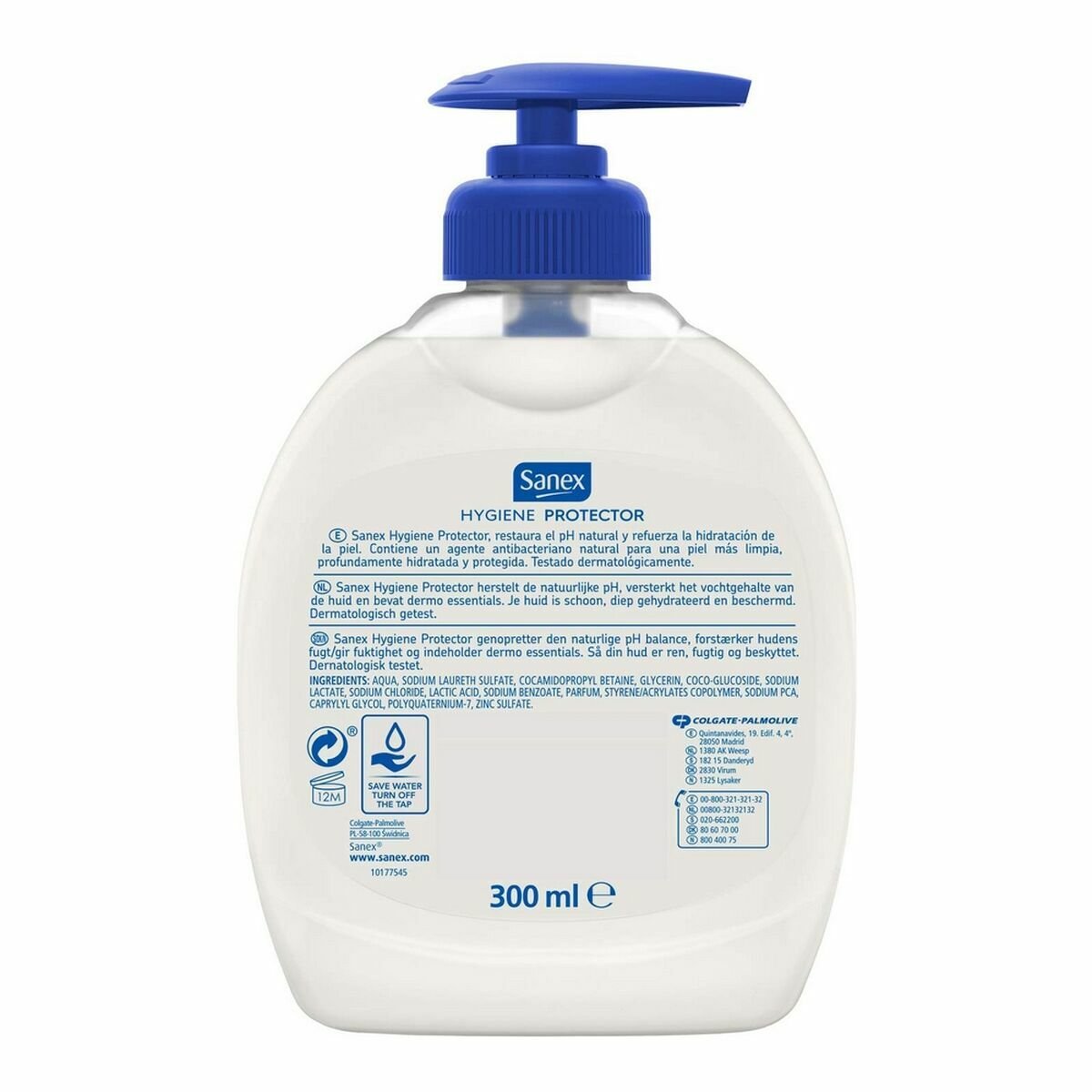 Hand Soap Hygiene Protector Sanex Dermo Protector (250 ml) (300 ml) - Cosmova