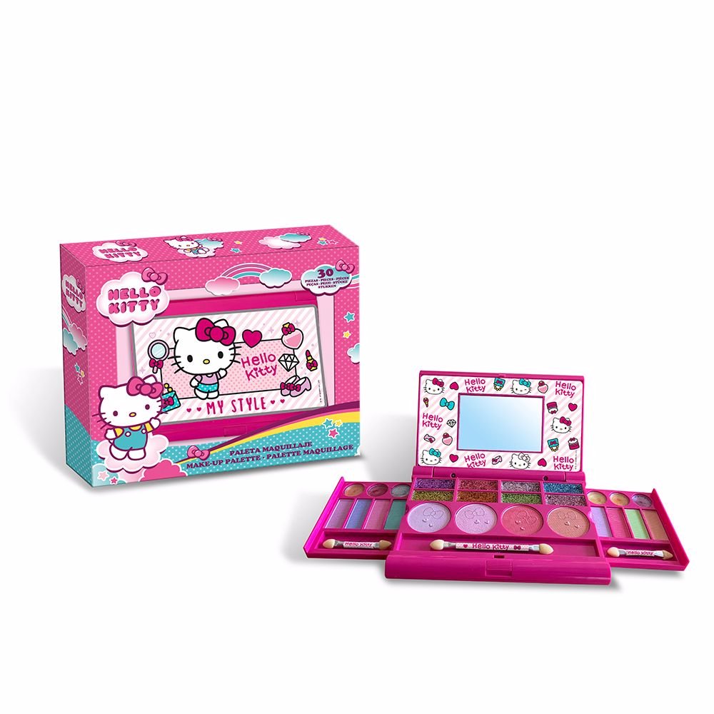 PALETA DE MAQUILLAJE HELLO KITTY ESTUCHE 18uds-0