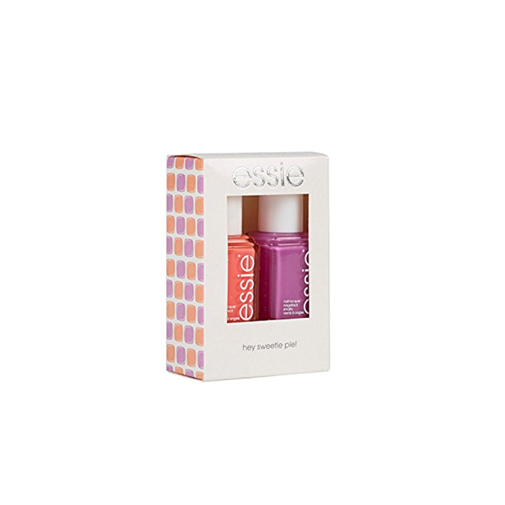 Hey Sweetie Pie! Set Essie: Nail Enamel, Vegan, Glossy Shine Finish, Nail Polish, 36, Splash Of Grenadine, 13.5 ml + Nail Enamel, Vegan, Glossy Shine Finish, Nail Polish, 74, Tart Deco, 13.5 ml - Cosmova