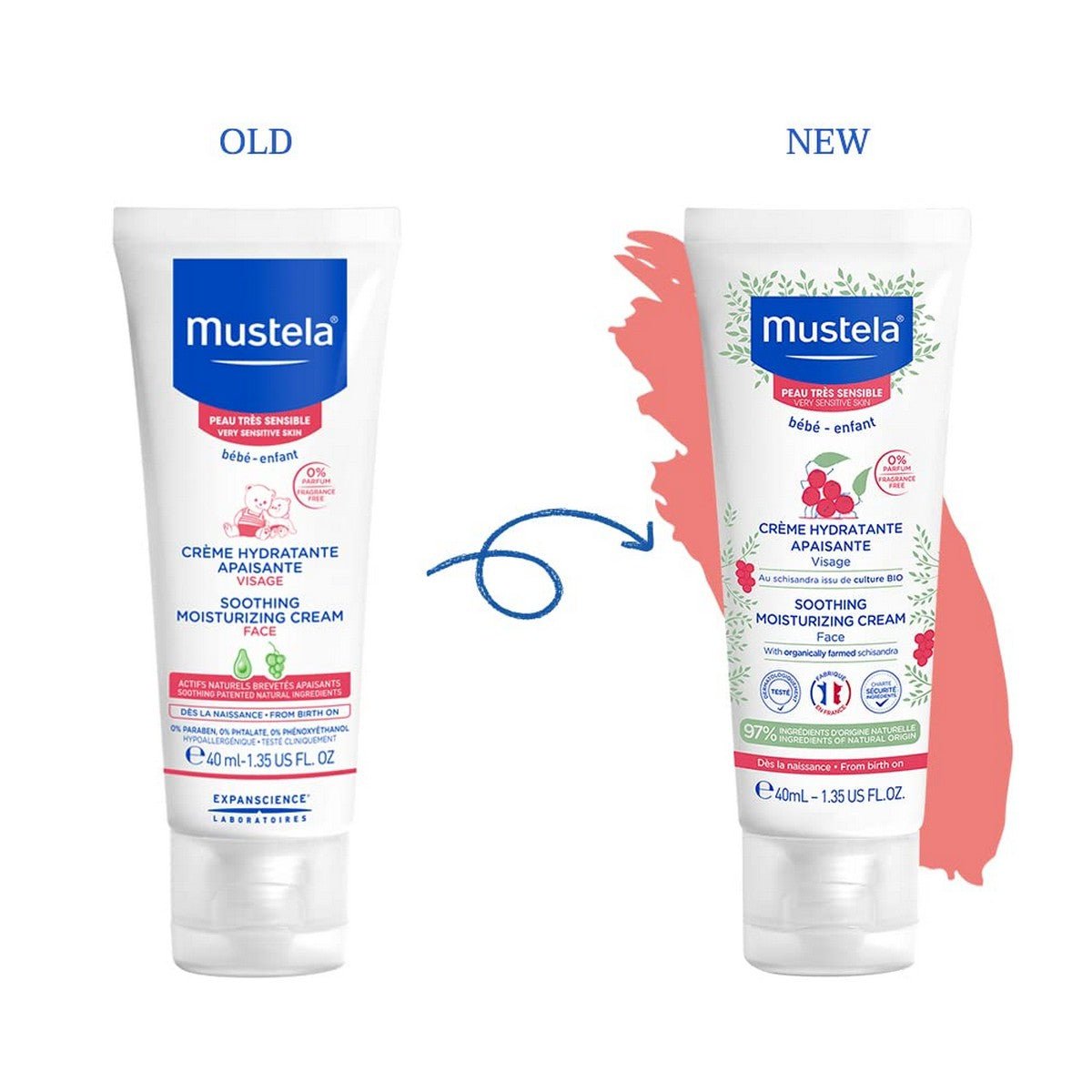 Crème visage hydratante pour bébés Mustela Niño 40 ml-1