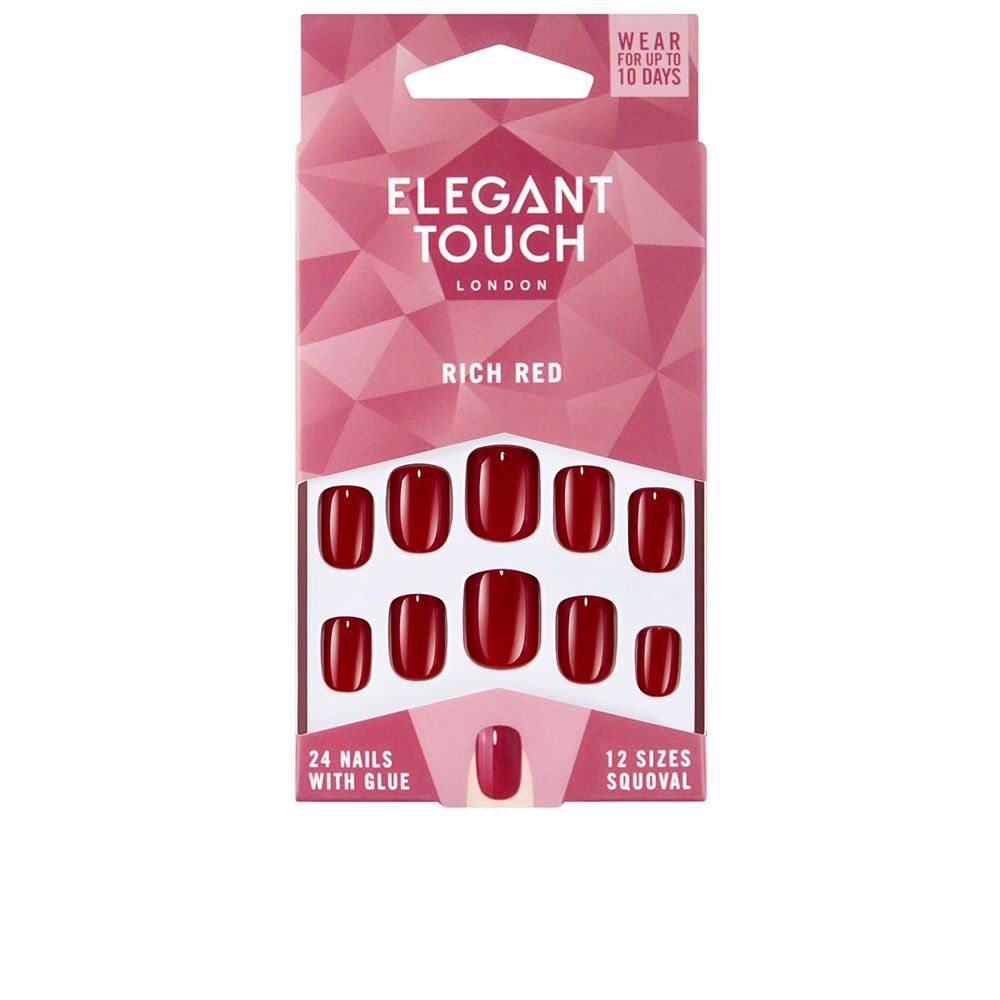 Unghie LUCIDATE COLOR con colla squoval #rich red-0