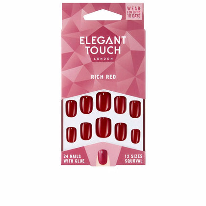 Unghie LUCIDATE COLOR con colla squoval #rosso intenso