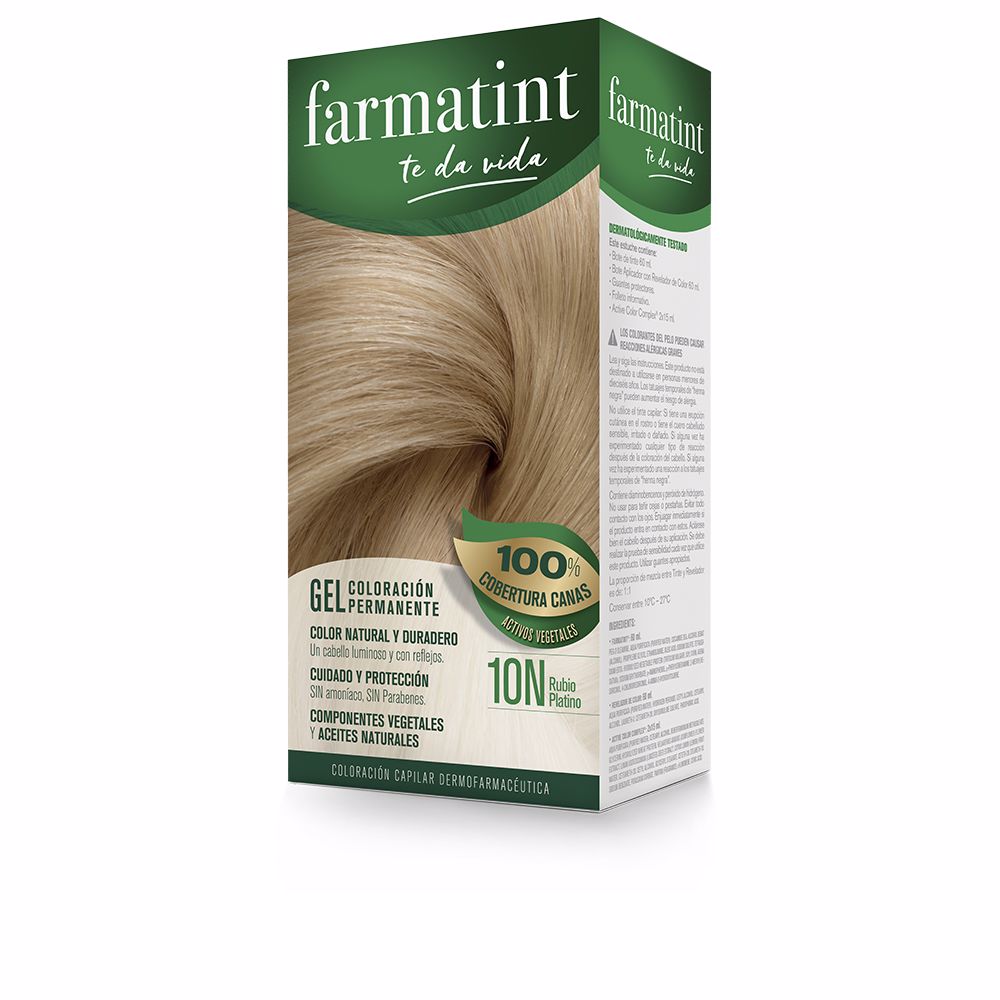 FARMATINT GEL colore permanente #10n-biondo platino 5 unità-0