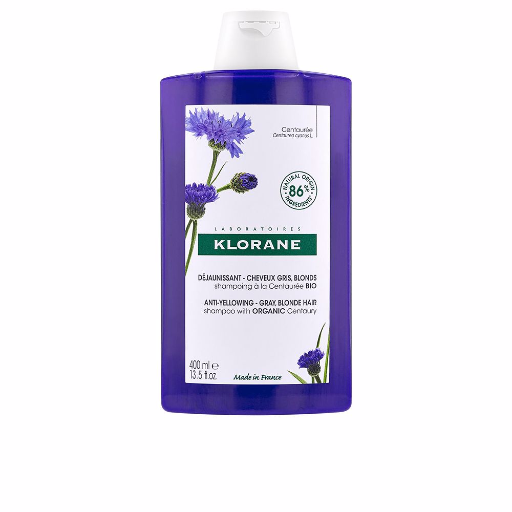 A LA CENTAUREA BIO champú antiamarilleo cabello gris y rubio 400 ml-0