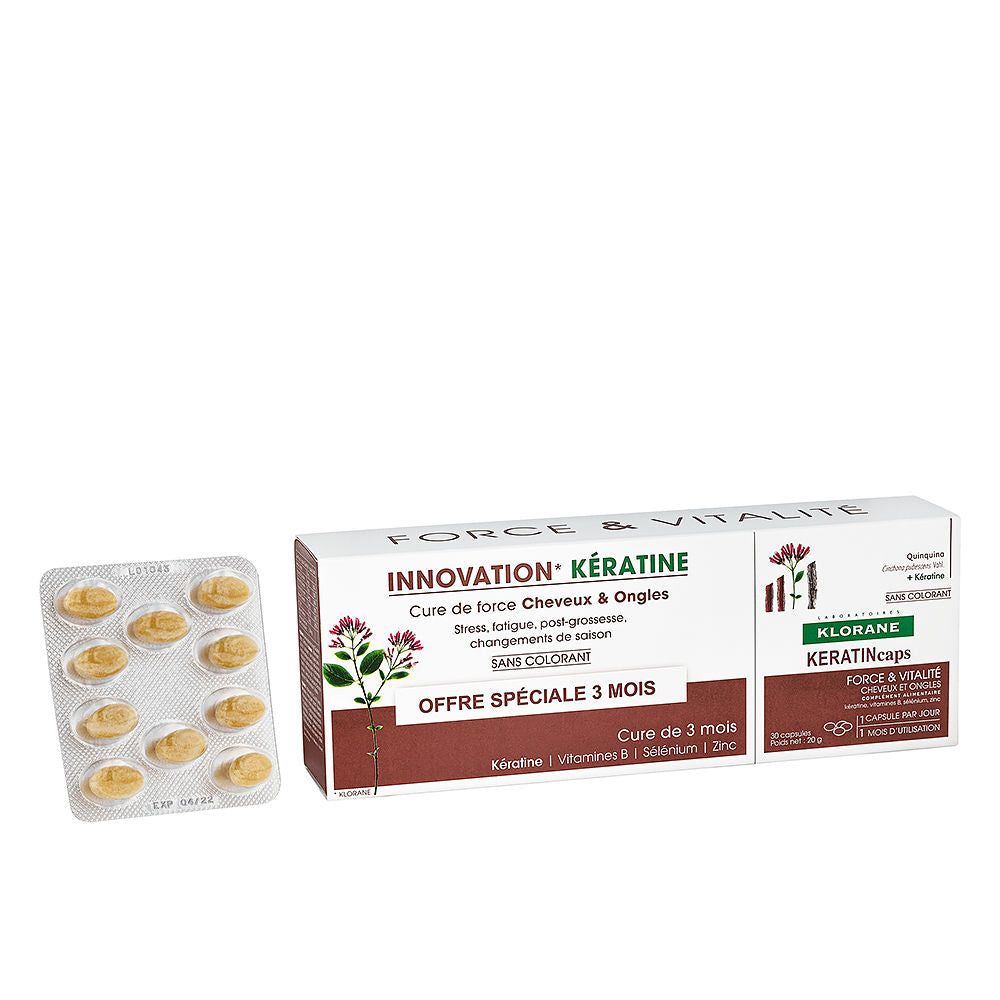 KERATINCAPS capsules pour renforcer et revitaliser les cheveux pack 3 x 30 capsules-0