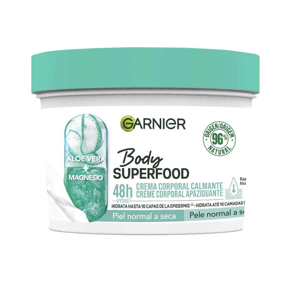 BODY SUPERFOOD ALOE VERA crema corporal calmante piel normal a seca 380 ml-0