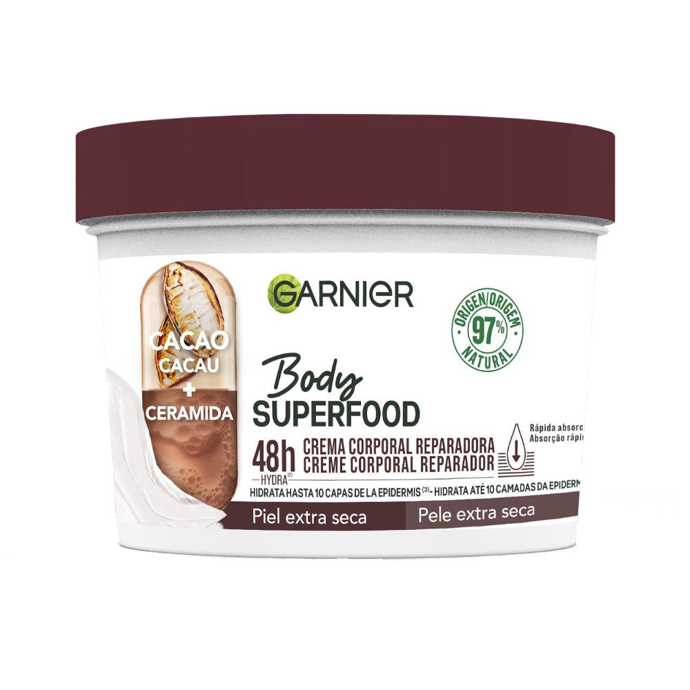 BODY SUPERFOOD CACAO crème corporelle réparatrice pour peaux extra sèches 380 ml-0