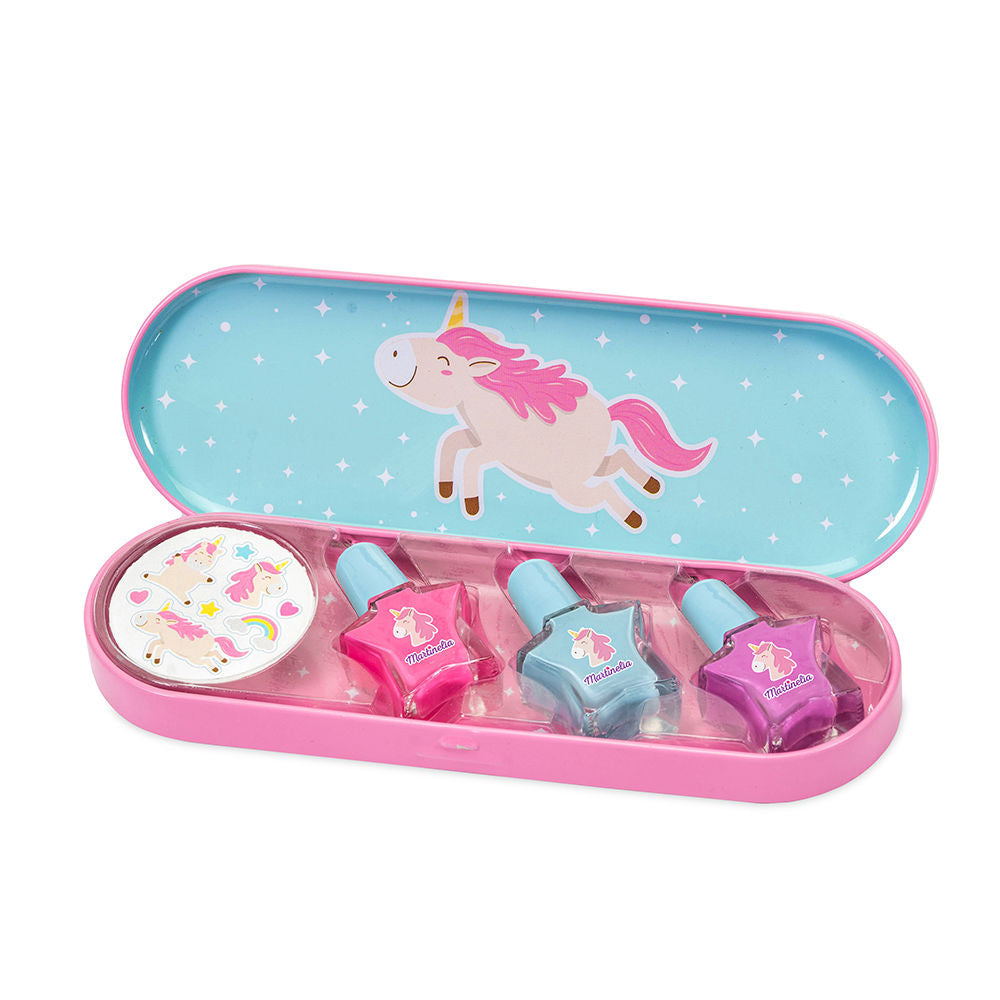 EINHORN-NAGELLACK + AUFKLEBER-Set 4 Stück-0